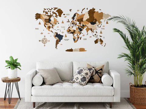 Wooden world map, 3d wooden world map, Handmade world map, Eco friendly wooden world map, Wooden world map puzzle, Wooden map with push pins
