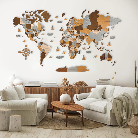 Wooden world map Sahara, 3d wooden world map Sahara, Handmade world map Sahara, Eco friendly wooden world map Sahara, Wooden world map puzzle Sahara, Wooden map with push pins Sahara