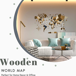 3D Wooden World Map For Europe