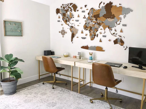 Wooden world map Sahara, 3d wooden world map Sahara, Handmade world map Sahara, Eco friendly wooden world map Sahara, Wooden world map puzzle Sahara, Wooden map with push pins Sahara