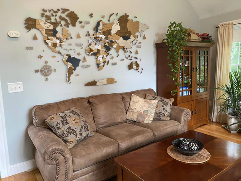 Wooden world map Coffee, 3d wooden world map Coffee, Handmade world map Coffee, Eco friendly wooden world map Coffee, Wooden world map puzzle Coffee, Wooden map with push pins Coffee
