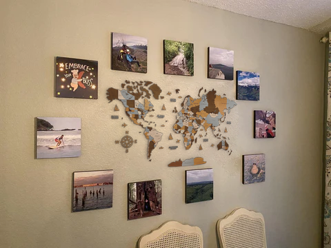 Wooden world map Sahara, 3d wooden world map Sahara, Handmade world map Sahara, Eco friendly wooden world map Sahara, Wooden world map puzzle Sahara, Wooden map with push pins Sahara