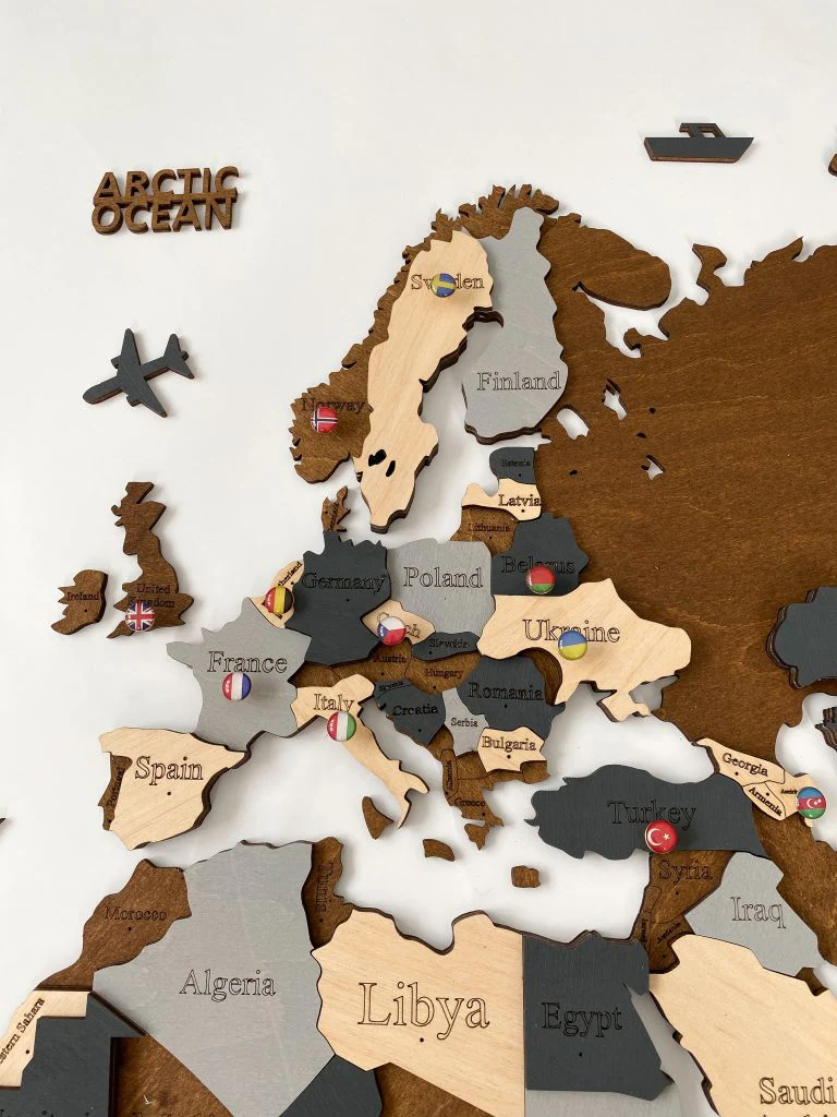 Wooden world map Sky, 3d wooden world map Sky, Handmade world map Sky, Eco friendly wooden world map Sky, Wooden world map puzzle Sky, Wooden map with push pins Sky