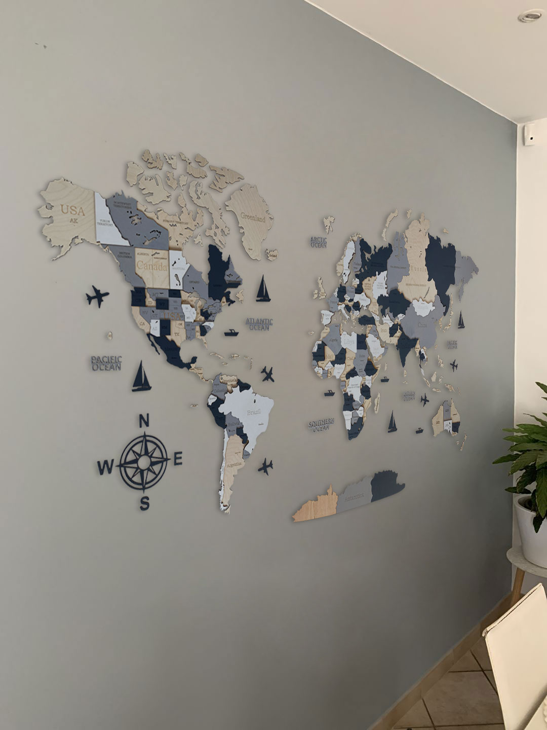 Wooden world map Alaska, 3d wooden world map Alaska, Handmade world map Alaska, Eco friendly wooden world map Alaska, Wooden world map puzzle Alaska, Wooden map with push pins Alaska