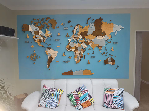 Wooden world map Sahara, 3d wooden world map Sahara, Handmade world map Sahara, Eco friendly wooden world map Sahara, Wooden world map puzzle Sahara, Wooden map with push pins Sahara