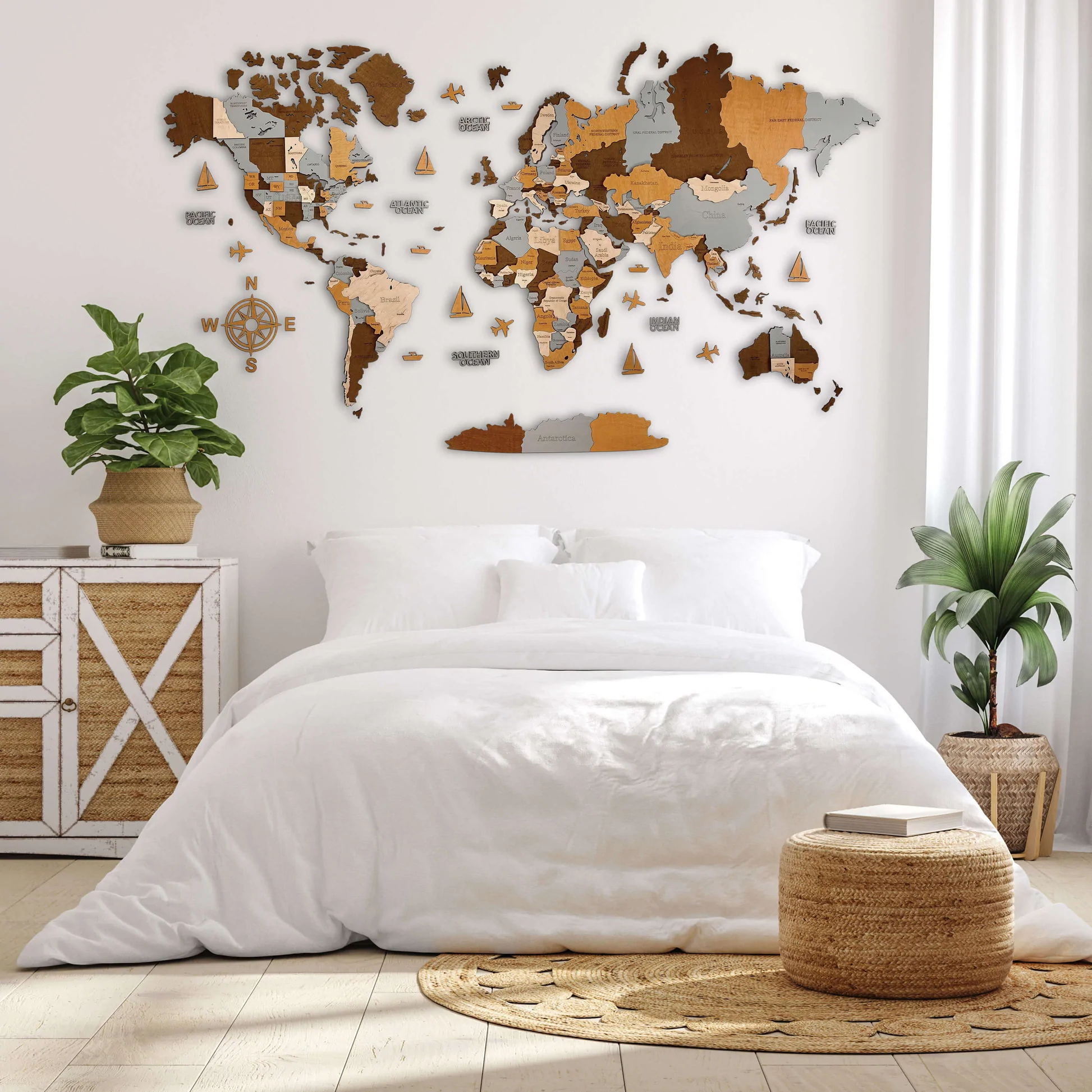 Wooden world map Sahara, 3d wooden world map Sahara, Handmade world map Sahara, Eco friendly wooden world map Sahara, Wooden world map puzzle Sahara, Wooden map with push pins Sahara