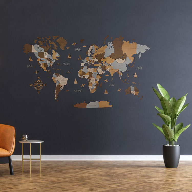 Wooden world map Sahara, 3d wooden world map Sahara, Handmade world map Sahara, Eco friendly wooden world map Sahara, Wooden world map puzzle Sahara, Wooden map with push pins Sahara