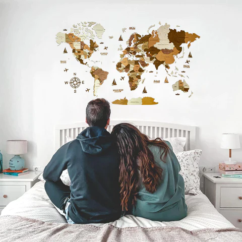 Wooden world map California, 3d wooden world map California, Handmade world map California, Eco friendly wooden world map California, Wooden world map puzzle California, Wooden map with push pins California