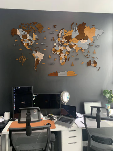 Wooden world map Sahara, 3d wooden world map Sahara, Handmade world map Sahara, Eco friendly wooden world map Sahara, Wooden world map puzzle Sahara, Wooden map with push pins Sahara