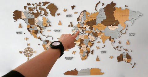 Wooden world map Sahara, 3d wooden world map Sahara, Handmade world map Sahara, Eco friendly wooden world map Sahara, Wooden world map puzzle Sahara, Wooden map with push pins Sahara