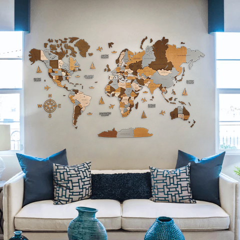 Wooden world map Sahara, 3d wooden world map Sahara, Handmade world map Sahara, Eco friendly wooden world map Sahara, Wooden world map puzzle Sahara, Wooden map with push pins Sahara